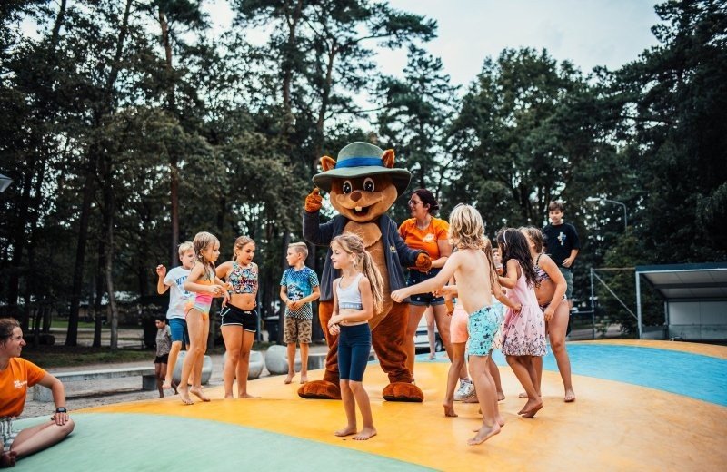 Trampoline springen eurocamping vessem